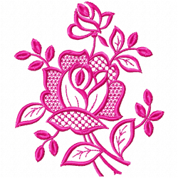 Flowers And Tree Embroidery Design 4